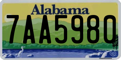 AL license plate 7AA5980