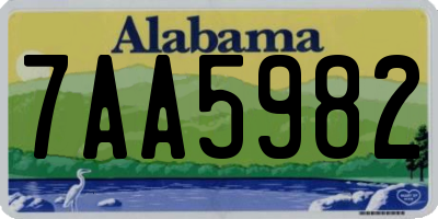AL license plate 7AA5982