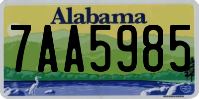 AL license plate 7AA5985