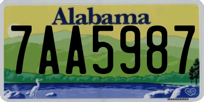 AL license plate 7AA5987