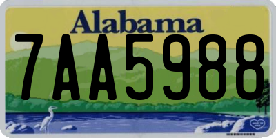 AL license plate 7AA5988