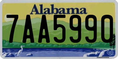 AL license plate 7AA5990
