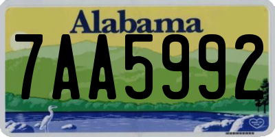 AL license plate 7AA5992