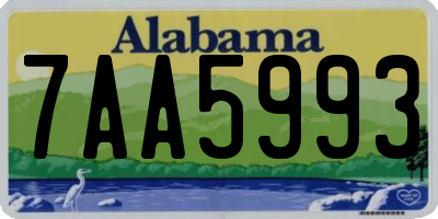 AL license plate 7AA5993