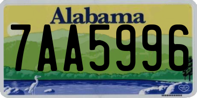 AL license plate 7AA5996