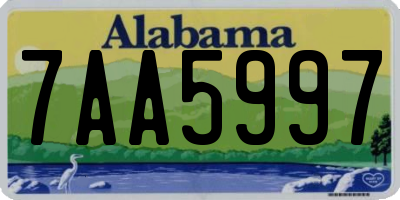 AL license plate 7AA5997