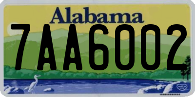 AL license plate 7AA6002