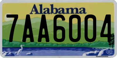 AL license plate 7AA6004