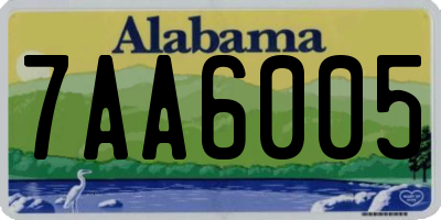 AL license plate 7AA6005