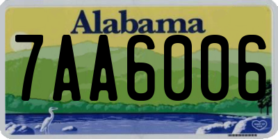 AL license plate 7AA6006