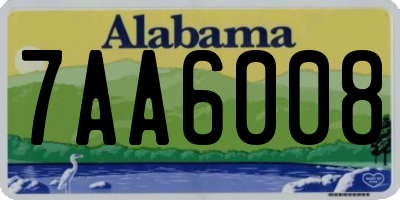 AL license plate 7AA6008