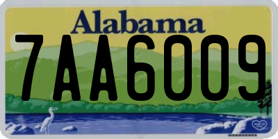AL license plate 7AA6009