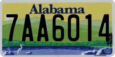 AL license plate 7AA6014