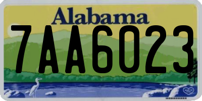 AL license plate 7AA6023