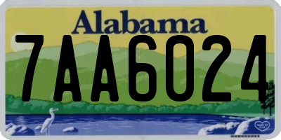 AL license plate 7AA6024
