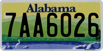 AL license plate 7AA6026