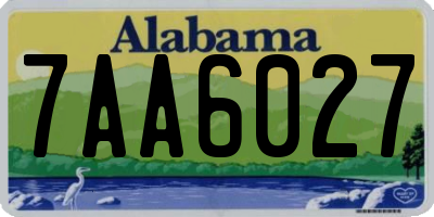 AL license plate 7AA6027