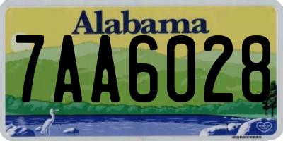 AL license plate 7AA6028