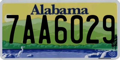 AL license plate 7AA6029