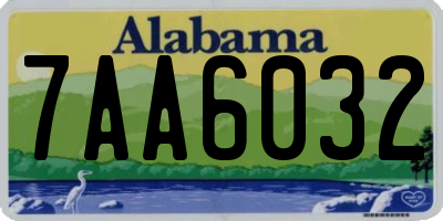 AL license plate 7AA6032