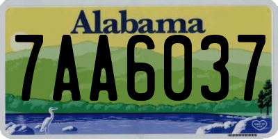 AL license plate 7AA6037