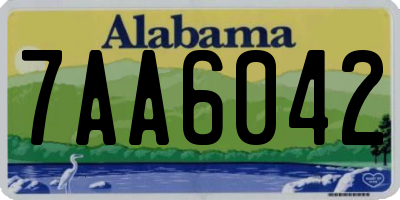 AL license plate 7AA6042