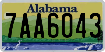 AL license plate 7AA6043