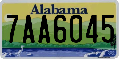 AL license plate 7AA6045