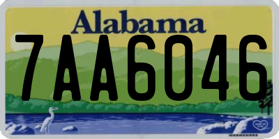 AL license plate 7AA6046