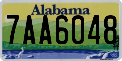 AL license plate 7AA6048