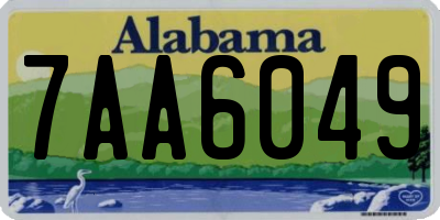 AL license plate 7AA6049