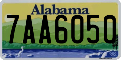 AL license plate 7AA6050