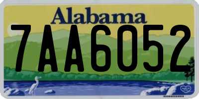 AL license plate 7AA6052
