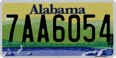 AL license plate 7AA6054