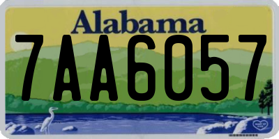 AL license plate 7AA6057