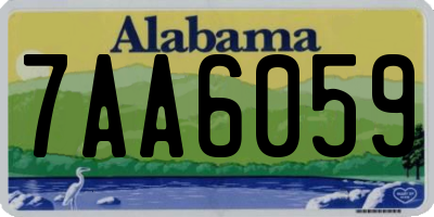 AL license plate 7AA6059