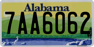 AL license plate 7AA6062