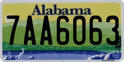 AL license plate 7AA6063