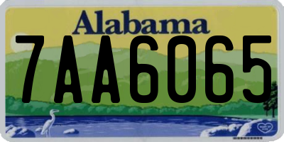 AL license plate 7AA6065