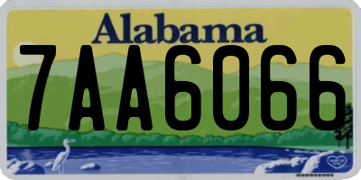 AL license plate 7AA6066