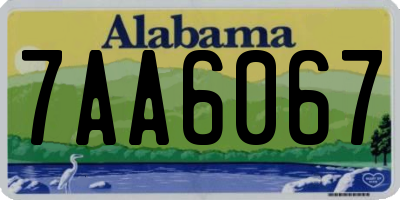 AL license plate 7AA6067