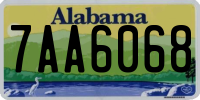 AL license plate 7AA6068