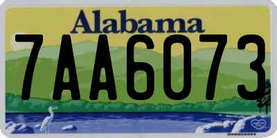 AL license plate 7AA6073