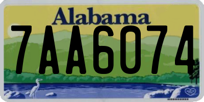 AL license plate 7AA6074