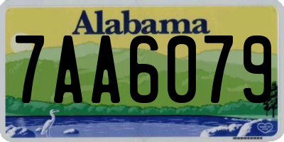 AL license plate 7AA6079
