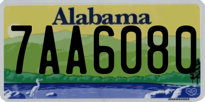 AL license plate 7AA6080