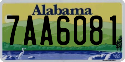 AL license plate 7AA6081