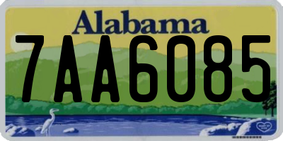 AL license plate 7AA6085