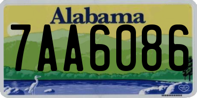 AL license plate 7AA6086