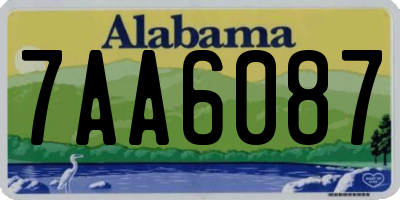 AL license plate 7AA6087